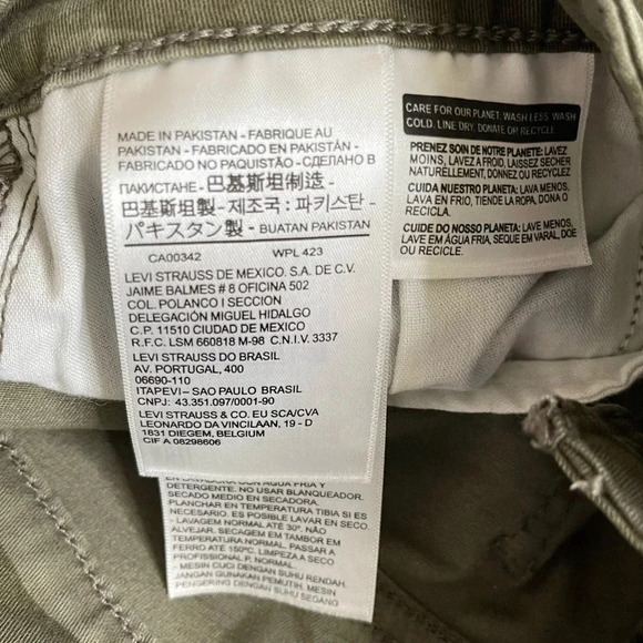 Levi's® 711 Camo Crop Ankle Skinny Jeans Size 29 - Picture 12 of 14